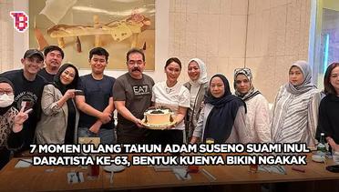 7 Momen ulang tahun Adam Suseno suami Inul Daratista ke-63, bentuk kuenya bikin ngakak