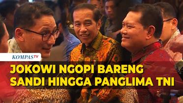 Potret Presiden Jokowi Ngopi Bareng Sandiaga, hingga Panglima TNI di PRJ