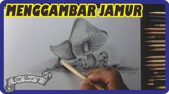 Hobi Menggambar | Cara menggambar jamur dengan mudah menggunakan pensil