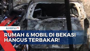 Hangus! Puluhan Personel Damkar Padamkan Kebakaran Rumah & Mobil di Kompleks Pengairan Bekasi!