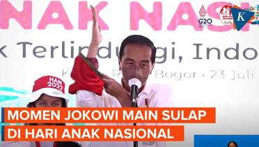 Aksi Jokowi Main Sulap di Hari Anak Nasional 2022