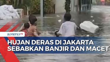 Hujan Deras di Jakarta, Banjir Rendam Permukiman dan Kemacetan di Sejumlah Titik