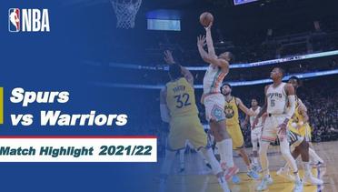 Match Highlight | San Antonio Spurs vs Golden State Warriors | NBA Regular Season 2021/22