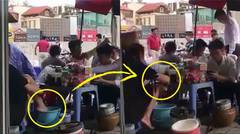 Viral! Pedagang Celupkan Kaki di Ember Lalu Tuang Airnya ke Minuman Pelanggan