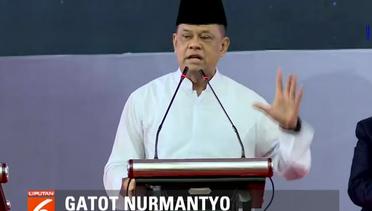 Mantan Panglima TNI Gatot dan Dahlan Iskan Hadir di Pidato Kebangsaan Prabowo di Surabaya - Liputan 6 Pagi