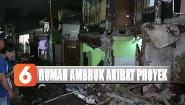 2 Rumah Warga di Jakarta Ambruk Diduga Akibat Proyek Normalisasi Saluran Air - Liputan 6 Siang