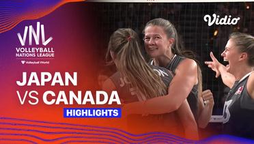 Jepang vs Kanada - Highlights | Women's Volleyball Nations League 2024