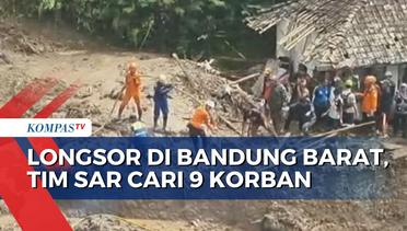 Longsor di Bandung Barat, Tim SAR Cari 9 Korban dengan Alat Manual