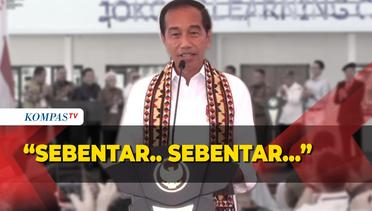 Momen Jokowi Sempat Hentikan Bicaranya Saat Resmikan Gedung Sekolah di SMA Lampung Selatan