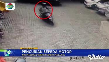 Aksi Pencurian Sepeda Motor di Surabaya Terekam Kamera Pengawas