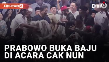 Datangi Acara Cak Nun, Prabowo Buka Baju