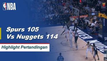 NBA | Cuplikan Hasil Pertandingan : Spurs 105 Vs Nuggets 114