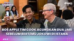 Bos Apple Tim Cook Acungkan Dua Jari Sebelum Bertemu Jokowi di Istana