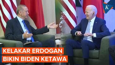 Momen Erdogan Ngeledek dan Bikin Ketawa Joe Biden