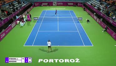 Match Highlights | Elena Rybakina vs Ana Bogdan | WTA Zavarolnica Sava Portoroz 2022