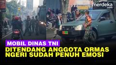Aksi Ormas GPK Tendang Mobil TNI, Konvoi Geber Motor Bikin Tentara Loncat dari Truk