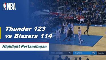 NBA | Cuplikan Hasil Pertandingan - Thunder 123 vs Blazers 114