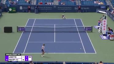 Match Highlights | Simona Halep 2 vs 1 Magda Linette | WTA Western & Southern Open 2021