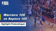 NBA I Cuplikan Pertandingan : Warriors 106 vs Raptors 105