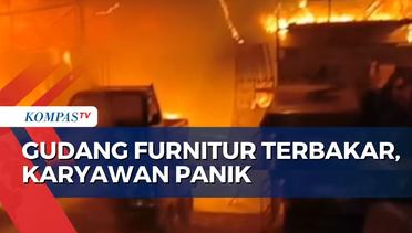 Kebakaran Gudang Produksi Furnitur di Tangerang, 7 Unit Mobil Damkar Diterjunkan