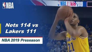 NBA | Cuplikan Pertandingan: Nets 114 vs Lakers 111 | 2019 NBA Preseason