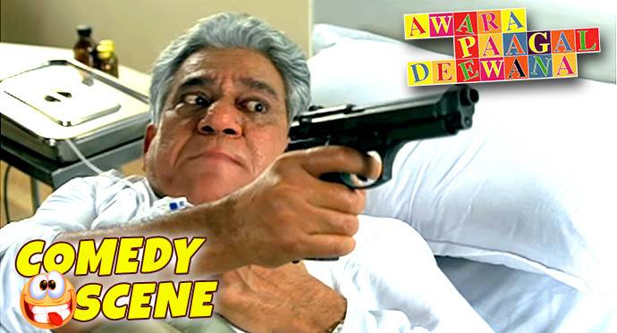 Om Puri Funny Scene | Comedy Scene | Awara Paagal Deewana | Hindi Film Full  Movie | Vidio