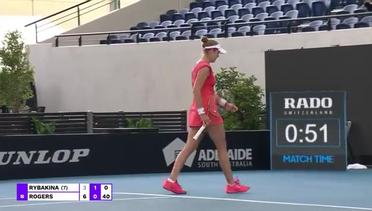 Match Highlights | Elena Rybakina vs Shelby Rogers | WTA Adelaide International 2022