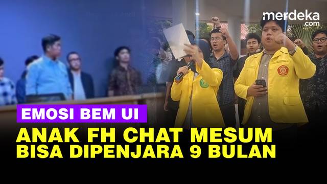 Emosi BEM UI Kasus Chat Mesum Mahasiswa Hukum, Langgar UU ini & Bisa Dipenjara 9 Bulan