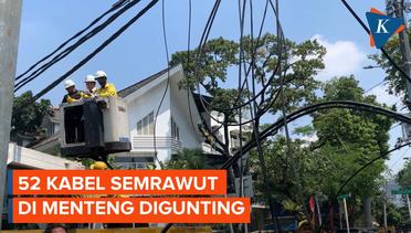 Pemprov DKI Gunting 52 Kabel Semrawut di Menteng
