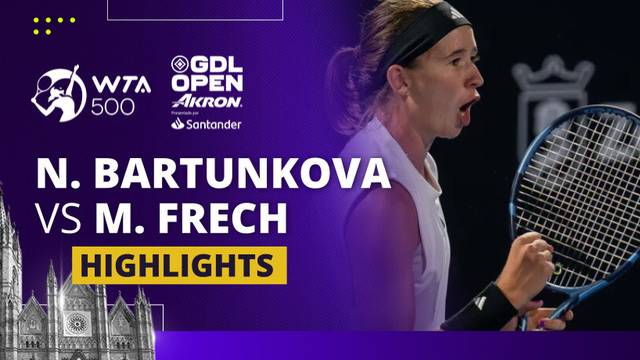 Nikola Bartunkova vs Magdalena Frech - Highlights | WTA 500 Guadalajara Open Akron 2025
