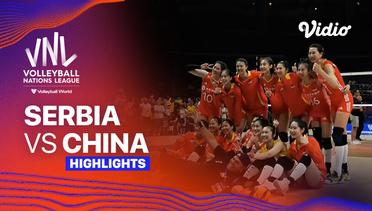 Serbia vs China - Highlights | Women's Volleyball Nations League 2024