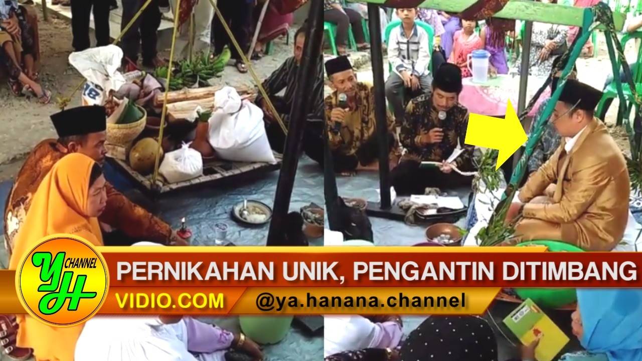Pernikahan Unik, Pengantin Ditimbang Dengan Beras, Pisang, Kelapa