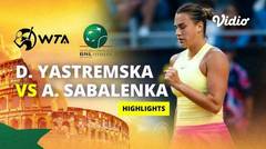 Dayana Yastremska vs Aryna Sabalenka - Highlights | WTA Internazionali BNL d'Italia 2024