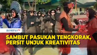 Sambut Pasukan Tengkorak Kostrad TNI Pulang dari Papua, Persit Gelar Acara Unjuk Kreativitas