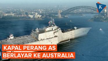 Penampakan USS Canberra, Kapal Perang AS yang Tiba di Sydney