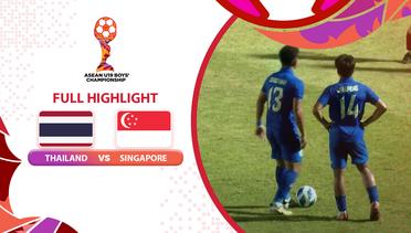 Thailand vs Singapore - Full Highlight | Asean Boys Championship U19 2024