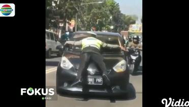 Viral, Aksi Heroik Polisi di Bandung Tilang Pengendara Mobil yang Kabur Bak Adegan Film - Fokus Pagi