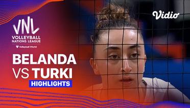 Belanda vs Turki - Highlights | Women's Volleyball Nations League 2024