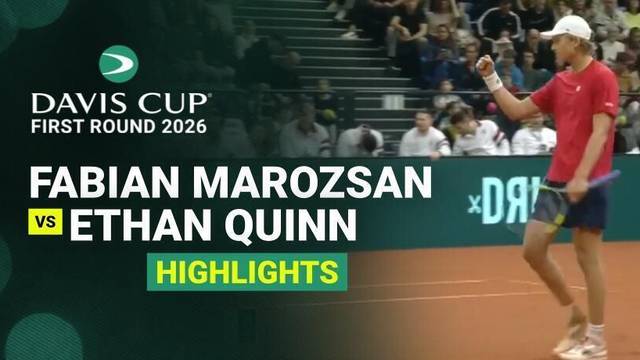 Fabian Marozsan (HUN) vs Ethan Quinn (USA) - Highlight | Davis Cup 2026