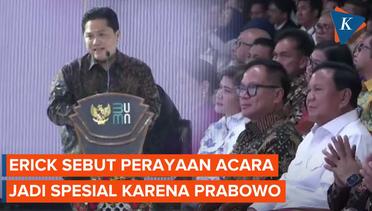 Momen Prabowo Hadiri Acara Natal Bersama BUMN, Erick Thohir: Beliau Keluarga Besar