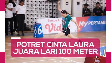 Cinta Laura Lari 100 Meter di Turnamen Olahraga Selebriti Indonesia