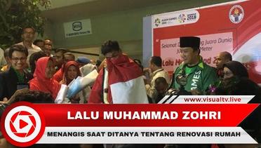 Lalu Muhammad Zohri Tiba Di Indonesia, Menangis Saat Jawab Soal Renovasi Rumah