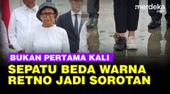 Warna Berbeda Sepatu Menlu Retno saat Lepas Bantuan untuk Turki dan Suriah