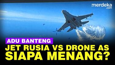 Video Rahasia, Detik-Detik Adu Banteng Drone AS Vs Jet Rusia di Laut Hitam