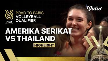 Match Highlights | Amerika Serikat vs Thailand | Women's FIVB Road to Paris Volleyball Qualifier