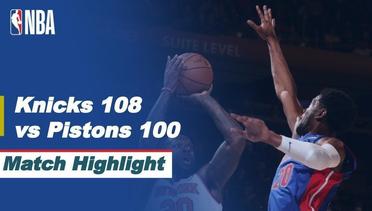 Match Highlight  | New York Knicks 108 vs 100 Detroit Pistons | NBA Pre-Season 2021/2022