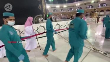 Pembersihan Masjidil Haram jelang pelaksanaan Haji terbatas