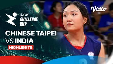 Chinese Taipei vs India - Highlights | AVC Challenge Cup for Women 2024