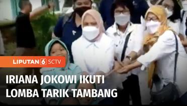 Iriana Jokowi Ikut Lomba Tarik Tambang di Kampung Dolanan Klaten | Liputan 6