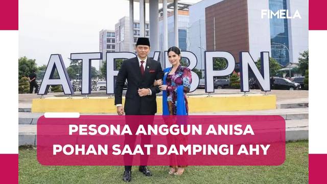 Pesona Anggun Annisa Pohan dalam Kebaya Kutubaru saat Dampingi AHY Melantik Pejabat ATR/BPN